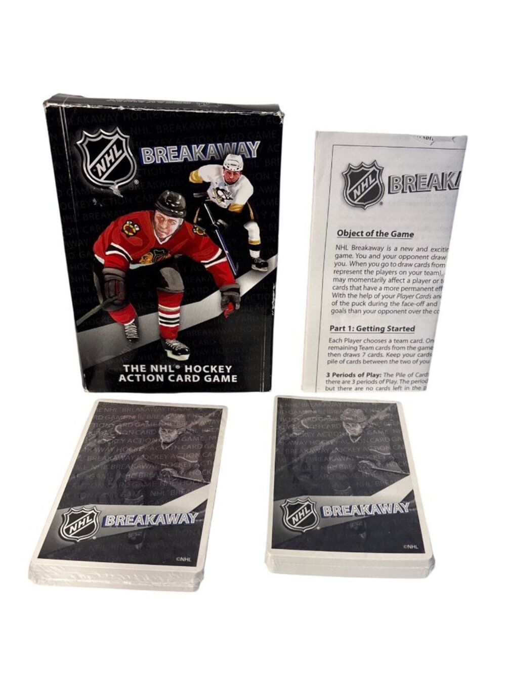NHL Breakaway Action Card Game Strategy 2010 BLM Games New Open Box